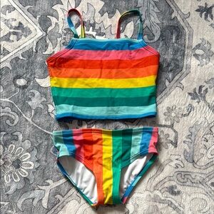 Colorful Striped Kids Swim Set